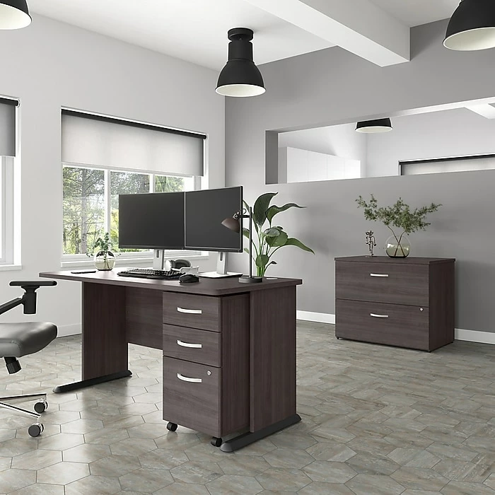 Bush Business Furniture Studio A 3-Drawer Mobile File Cabinet, Locking, Letter/Legal, Storm Gray, 20" (SDF216SGSU-Z) 8 Bush Business Furniture Studio A 3-Drawer Mobile File Cabinet, Locking, Letter/Legal, Storm Gray, 20" (SDF216SGSU-Z) - Image 6