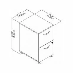 Bush Business Furniture Easy Office 2-Drawer Vertical File Cabinet, Locking, Letter/Legal, Pure White, 20" (EO108WHSU) -File Cabinets Shop unnamed file 2612