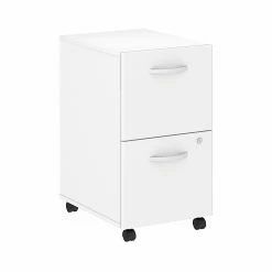Bush Business Furniture Studio C 2 Drawer Mobile File Cabinet, White (SCF116WHSU)