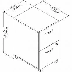 Bush Business Furniture Studio C 2 Drawer Mobile File Cabinet, White (SCF116WHSU) -File Cabinets Shop unnamed file 2617