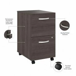Bush Business Furniture Studio A 2-Drawer Mobile File Cabinet, Locking, Letter/Legal, Storm Gray, 20" (SDF116SGSU-Z) -File Cabinets Shop unnamed file 2644