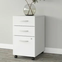 Bush Business Furniture Studio A 3-Drawer Mobile File Cabinet, Locking, Letter/Legal, White, 20" (SDF216WHSU-Z) -File Cabinets Shop unnamed file 2651