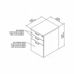 Bush Business Furniture Easy Office 3-Drawer Vertical File Cabinet, Locking, Letter/Legal, Pure White, 20" (EOF116WH-03) 13 Bush Business Furniture Easy Office 3-Drawer Vertical File Cabinet, Locking, Letter/Legal, Pure White, 20" (EOF116WH-03) -File Cabinets Shop unnamed file 2669