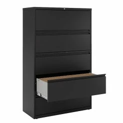 Staples HL8000 Commercial 5 File Drawers Lateral File Cabinet, Locking, Black, Letter/Legal, 42"W (21748D) -File Cabinets Shop unnamed file 268