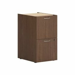 HON Mod 2-Drawer Vertical File Cabinet, Support Pedestal, Letter/Legal, Sepia Walnut, 20" (HLPLPSFF.LSE1)