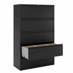 Staples HL8000 Commercial 5 File Drawers Lateral File Cabinet, Locking, Black, Letter/Legal, 42"W (21748D) -File Cabinets Shop unnamed file 269