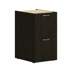 HON Mod 3-Drawer Vertical File Cabinet, Support Pedestal, Letter/Legal, Java Oak, 20" (HLPLPSBBF.LJA1)