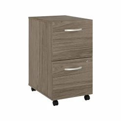 Bush Business Furniture Studio C 2 Drawer Mobile File Cabinet, Modern Hickory (SCF116MHSU)