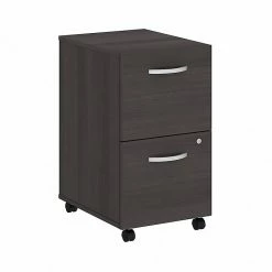 Bush Business Furniture Studio C 2 Drawer Mobile File Cabinet, Storm Gray (SCF116SGSU)