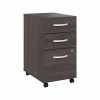 Bush Business Furniture Hybrid 3-Drawer Mobile File Cabinet, Letter/Legal, Storm Gray, 20" (HYF216SGSU-Z)
