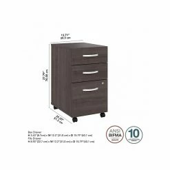 Bush Business Furniture Hybrid 3-Drawer Mobile File Cabinet, Letter/Legal, Storm Gray, 20" (HYF216SGSU-Z) -File Cabinets Shop unnamed file 2756