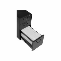 Poppin The Sort-It-Out 3-Drawer Vertical File Cabinet, Locking, Letter/Legal, Black, 20" (104741) -File Cabinets Shop unnamed file 2784