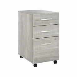 Bush Business Furniture Hybrid 3-Drawer Mobile File Cabinet, Letter/Legal, Platinum Gray, 20" (HYF216PGSU-Z)