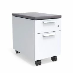 Union & Scale™ Lewis™ 2-Drawer Mobile Pedestal, Letter/Legal Size, Charcoal (UN55951)