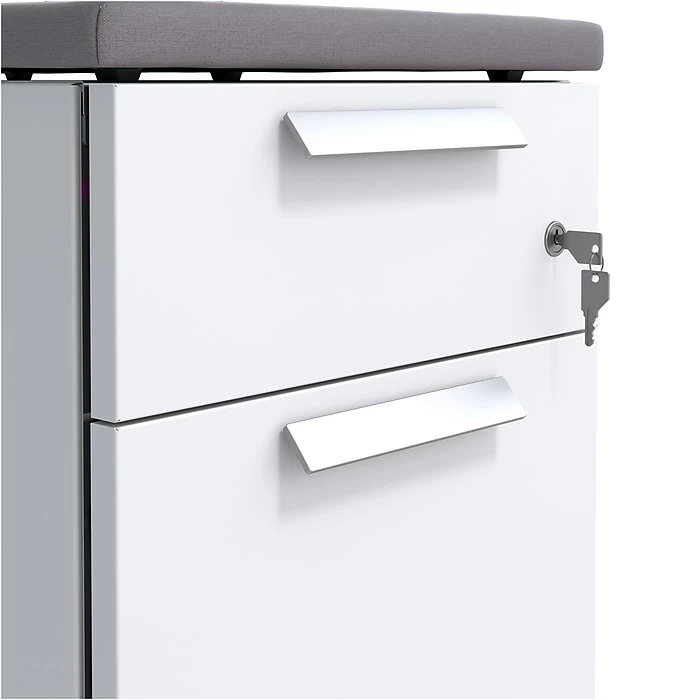 Union & Scale™ Lewis™ 2-Drawer Mobile Pedestal, Letter/Legal Size, Charcoal (UN55951) 7 Union & Scale™ Lewis™ 2-Drawer Mobile Pedestal, Letter/Legal Size, Charcoal (UN55951) - Image 5