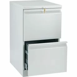 HON® Brigade® Mobile Pedestal, File/File, Light Grey, 19-7/8"D