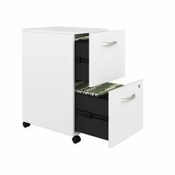 Bush Business Furniture Hybrid 2-Drawer Mobile File Cabinet, Letter/Legal, White, 20" (HYF116WHSU-Z) -File Cabinets Shop unnamed file 2846