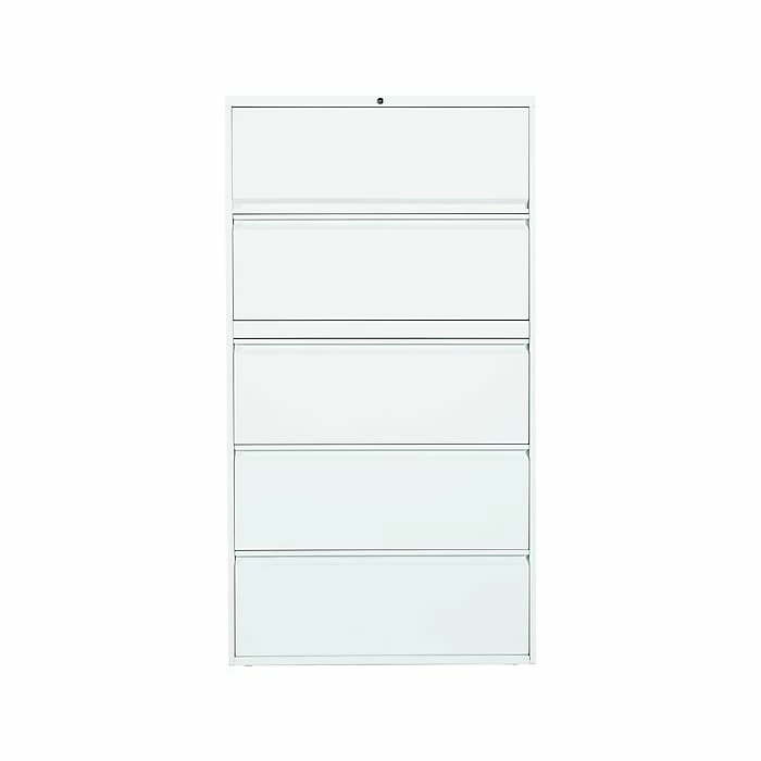 Global 1900 Plus Series 5-Drawer Vertical File Cabinet, Locking, Letter, Designer White, 19.25" (TD1936P5F12DWT) 3 Global 1900 Plus Series 5-Drawer Vertical File Cabinet, Locking, Letter, Designer White, 19.25" (TD1936P5F12DWT)