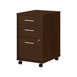 Office By Kathy Ireland® Method 3-Drawer Vertical File Cabinet, Locking, Letter/Legal, Century Walnut, 19.76" (KI70503SU)