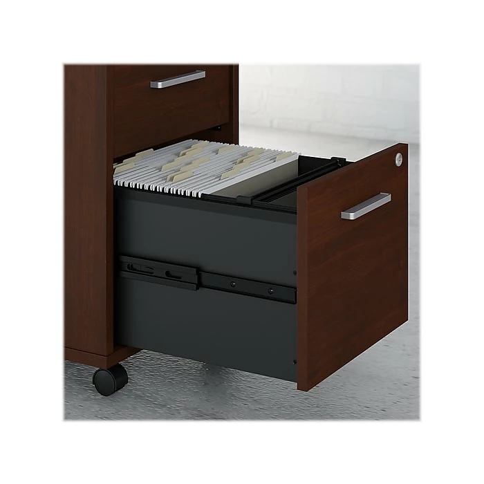 Office By Kathy Ireland® Method 3-Drawer Vertical File Cabinet, Locking, Letter/Legal, Century Walnut, 19.76" (KI70503SU) 6 Office By Kathy Ireland® Method 3-Drawer Vertical File Cabinet, Locking, Letter/Legal, Century Walnut, 19.76" (KI70503SU) - Image 4