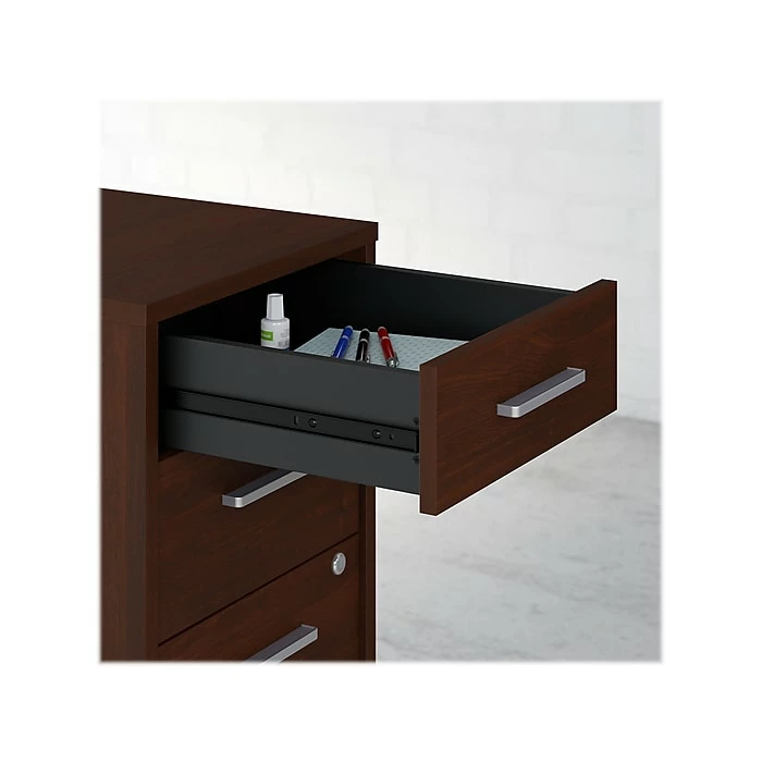 Office By Kathy Ireland® Method 3-Drawer Vertical File Cabinet, Locking, Letter/Legal, Century Walnut, 19.76" (KI70503SU) 8 Office By Kathy Ireland® Method 3-Drawer Vertical File Cabinet, Locking, Letter/Legal, Century Walnut, 19.76" (KI70503SU) - Image 6