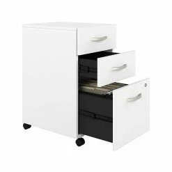 Bush Business Furniture Hybrid 3-Drawer Mobile File Cabinet, Letter/Legal, White, 20" (HYF216WHSU-Z) -File Cabinets Shop unnamed file 2878
