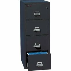 FireKing Fire King 1-Hour Fire Resistant Vertical File Cabinet, Legal, 4-Drawer, Black, 31 1/2"D, Truck To Loading Dock -File Cabinets Shop unnamed file 2884