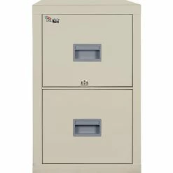 FireKing 2-Drawer Vertical File Cabinet, Fire Resistant, Letter, Parchment, 31.56" (2P1831CPA)