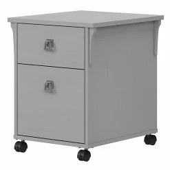 Bush Furniture Salinas 2-Drawer Vertical File Cabinet, Mobile, Letter/Legal, Cape Cod Gray, 20" (SAF118CG-03)