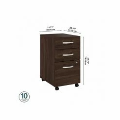 Bush Business Furniture Hybrid 3-Drawer Mobile File Cabinet, Letter/Legal, Black Walnut, 20" (HYF216BWSU-Z) 13 Bush Business Furniture Hybrid 3-Drawer Mobile File Cabinet, Letter/Legal, Black Walnut, 20" (HYF216BWSU-Z) -File Cabinets Shop unnamed file 2910