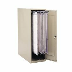 Safco® Small Vertical Storage Cabinet For 18" And 24" Hanging Clamps, Tropic Sand