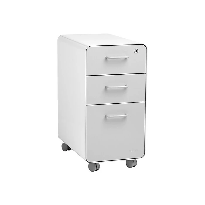 Poppin The Sort-It-Out 3-Drawer Vertical File Cabinet, Locking, Letter/Legal, White/Light Gray, 20" (104743) 4 Poppin The Sort-It-Out 3-Drawer Vertical File Cabinet, Locking, Letter/Legal, White/Light Gray, 20" (104743) - Image 2