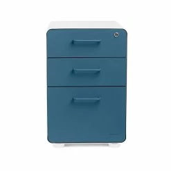 Poppin Stow 3-Drawer Vertical Locking File Cabinet, White & Slate Blue, 16" (105944) -File Cabinets Shop unnamed file 2931