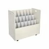 AdirOffice 21-Slot Roll File Cabinet, Mobile, Specialty, White, 15.75" (625-WHI)