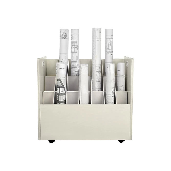 AdirOffice 21-Slot Roll File Cabinet, Mobile, Specialty, White, 15.75" (625-WHI) 5 AdirOffice 21-Slot Roll File Cabinet, Mobile, Specialty, White, 15.75" (625-WHI) - Image 3