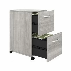 Bush Business Furniture Hybrid 2-Drawer Mobile File Cabinet, Letter/Legal, Platinum Gray, 20", (HYF116PGSU-Z) -File Cabinets Shop unnamed file 2952