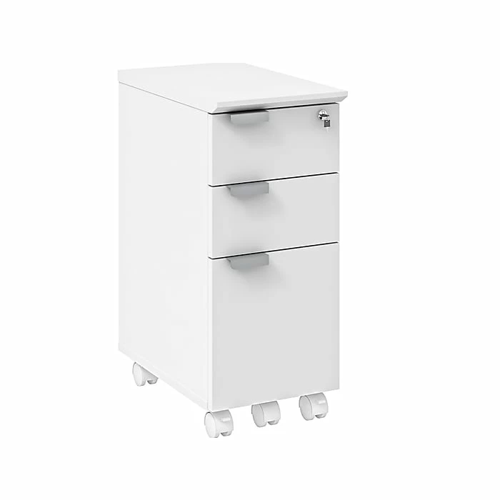 Safco Resi Ped 3-Drawer Vertical File Cabinet, Locking, Letter, White, 19.02" (RESPEDWH) 3 Safco Resi Ped 3-Drawer Vertical File Cabinet, Locking, Letter, White, 19.02" (RESPEDWH)