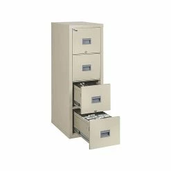 FireKing Patriot 4-Drawer Vertical File Cabinet, Fire Resistant, Letter, Parchment, 31.56"D (4P1831-CPA) -File Cabinets Shop unnamed file 2971