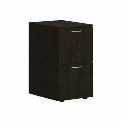 HON Mod 2-Drawer Vertical File Cabinet, Mobile Pedestal, Letter/Legal, Java Oak, 20" (HLPLPMFF.LJA1)