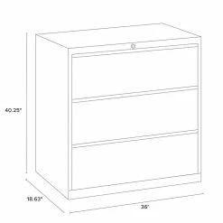 Staples HL8000 Commercial 3-Drawer Lateral File Cabinet, Locking, Letter/Legal, Black, 36"W (23199D) -File Cabinets Shop unnamed file 298