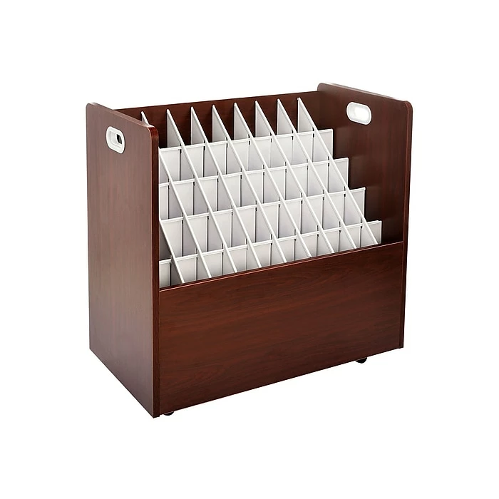 AdirOffice 50-Slot Roll File Cabinet, Mobile, Specialty, Mahogany, 15.5" (626-MA) 3 AdirOffice 50-Slot Roll File Cabinet, Mobile, Specialty, Mahogany, 15.5" (626-MA)