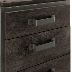 Bush Furniture Refinery 3-Drawer Vertical File Cabinet, Mobile/Pedestal, Letter, Dark Gray Hickory, 18" (RFF116GH-03) -File Cabinets Shop unnamed file 3019