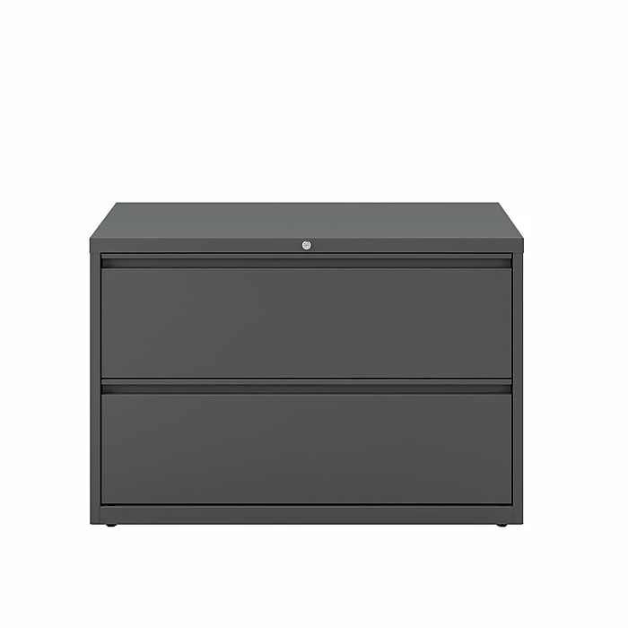 Staples 2-Drawer Lateral File Cabinet, Locking, Letter/Legal, Charcoal, 42"W (26822D) 4 Staples 2-Drawer Lateral File Cabinet, Locking, Letter/Legal, Charcoal, 42"W (26822D) - Image 2