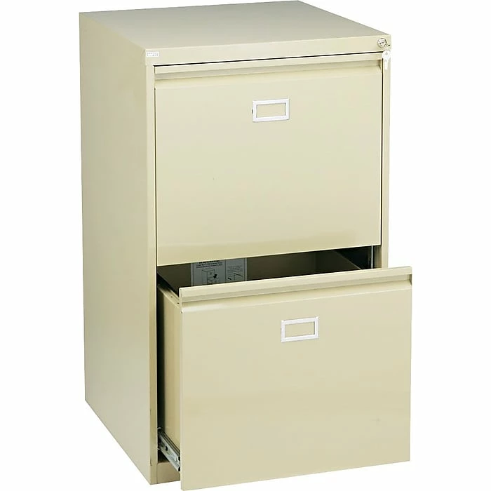 Safco 2-Drawer Vertical File Cabinet, Sand, 24"D (5039) 3 Safco 2-Drawer Vertical File Cabinet, Sand, 24"D (5039)