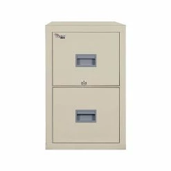 FireKing Patriot 2-Drawer Vertical File Cabinet, Fire Resistant, Letter/Legal, Beige, 25"D (2P1825-CPA)