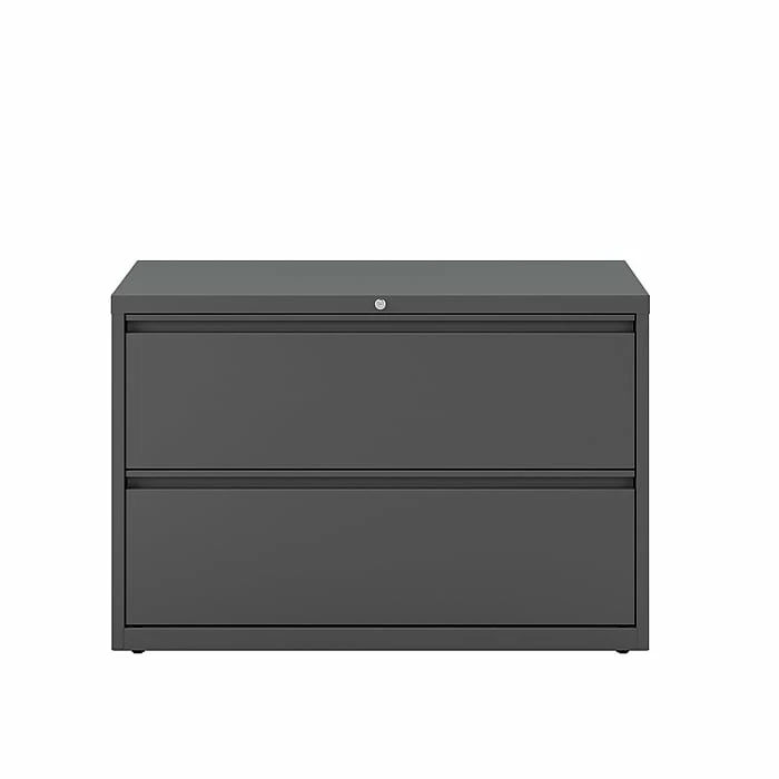 Staples 2-Drawer Lateral File Cabinet, Locking, Letter/Legal, Charcoal, 42"W (26822D) 5 Staples 2-Drawer Lateral File Cabinet, Locking, Letter/Legal, Charcoal, 42"W (26822D) - Image 3