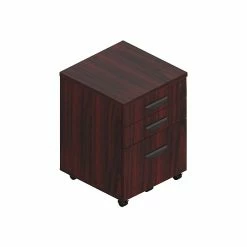 Offices To Go Superior 3-Drawer Vertical File Cabinet, Locking, Letter/Legal, American Mahogany, 22" (TDSL22BBFMAML)