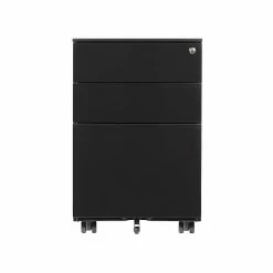 Gry Mattr 3-Drawer Vertical File Cabinet, Mobile, Letter/Legal, Black, 21" (GMCC-00849) -File Cabinets Shop unnamed file 3047