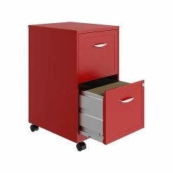 OfficeDesigns SOHO Smart 2-Drawer Vertical File Cabinet, Locking, Letter, Red, 18" (24361) -File Cabinets Shop unnamed file 3058