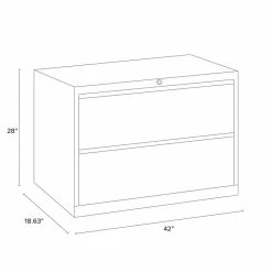 Staples 2-Drawer Lateral File Cabinet, Locking, Letter/Legal, Charcoal, 42"W (26822D) 15 Staples 2-Drawer Lateral File Cabinet, Locking, Letter/Legal, Charcoal, 42"W (26822D) -File Cabinets Shop unnamed file 308